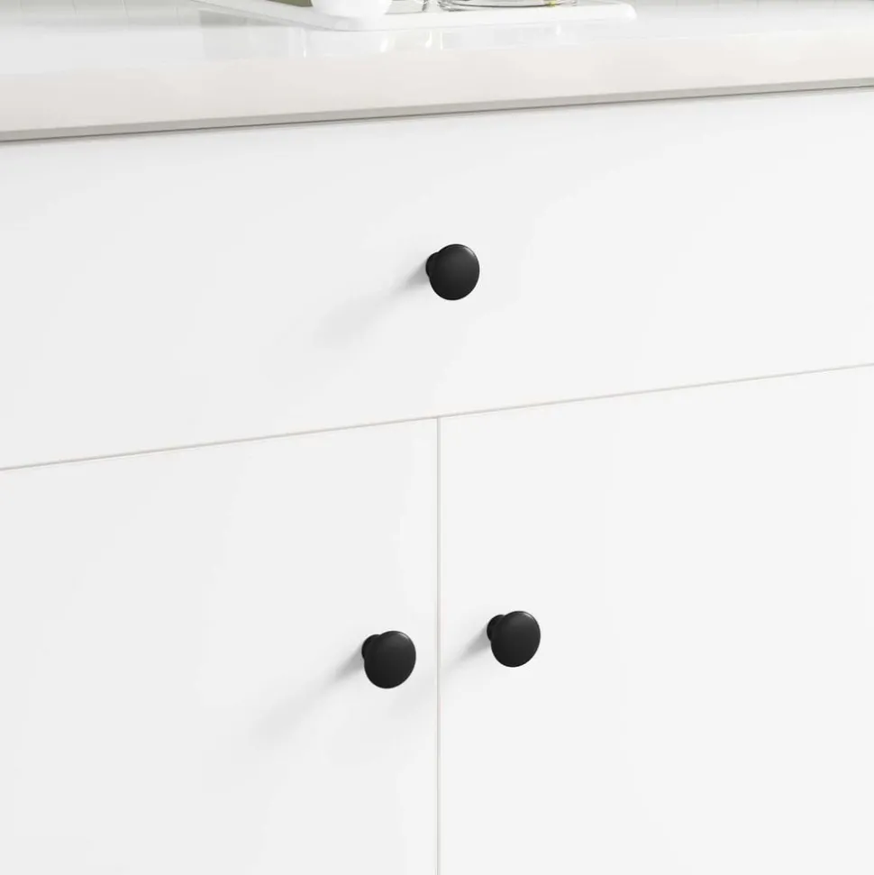 vidaXL Handvat 2 pcs Zwart Ø30 mm Aluminium
