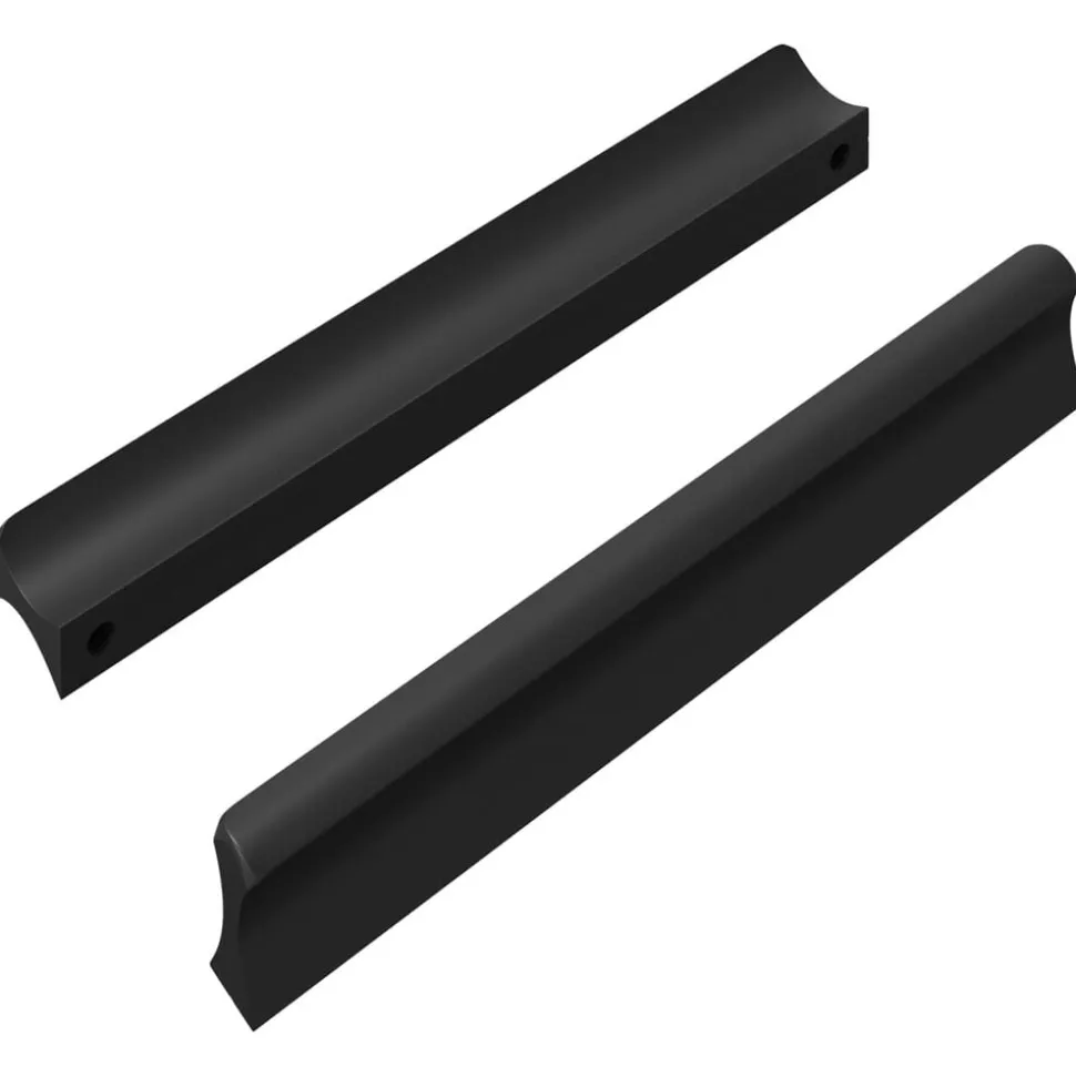 vidaXL Handvat 2 pcs Zwart 106 x 7,4 x 15,5 mm Aluminium