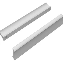 vidaXL Handvat Effen 2 pcs Zilver 105.7 x 7.4 x 15.5 mm Aluminium