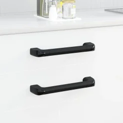 vidaXL Handvat Effen 2 pcs Zwart 380 x 34 x 85 mm Aluminium en PP