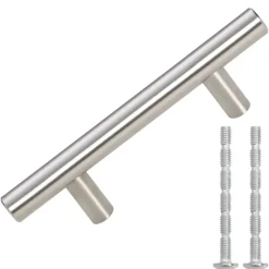 vidaXL Handvatten 10 st 64 mm roestvrij staal zilverkleurig