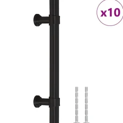 vidaXL Handvatten 10 st 96 mm roestvrij staal zwart