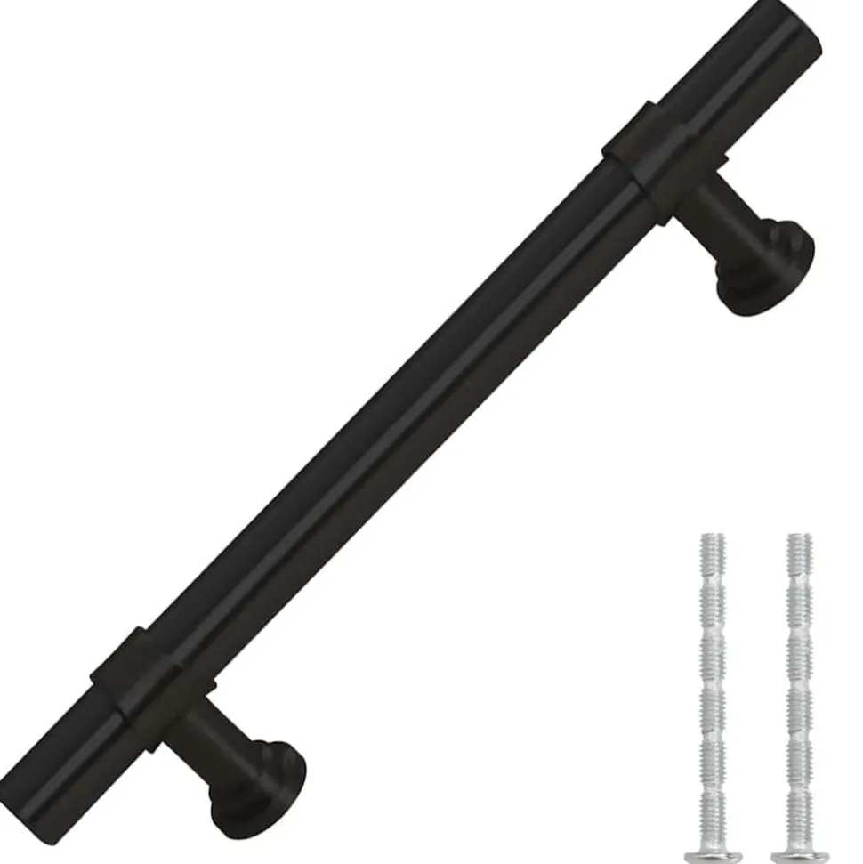 vidaXL Handvatten 10 st 96 mm roestvrij staal zwart