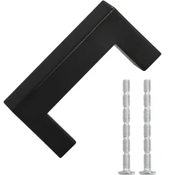 vidaXL Handvatten 10 st 64 mm roestvrij staal zwart