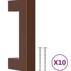 vidaXL Handvatten 10 st 64 mm roestvrij staal bronskleurig