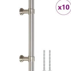 vidaXL Handvatten 10 st 96 mm roestvrij staal zilverkleurig
