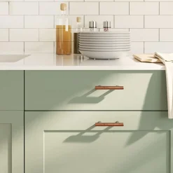 vidaXL Handvatten 10 st 64 mm roestvrij staal bronskleurig
