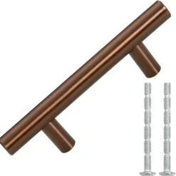 vidaXL Handvatten 10 st 64 mm roestvrij staal bronskleurig
