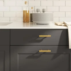 vidaXL Handvatten 10 st 64 mm roestvrij staal goudkleurig