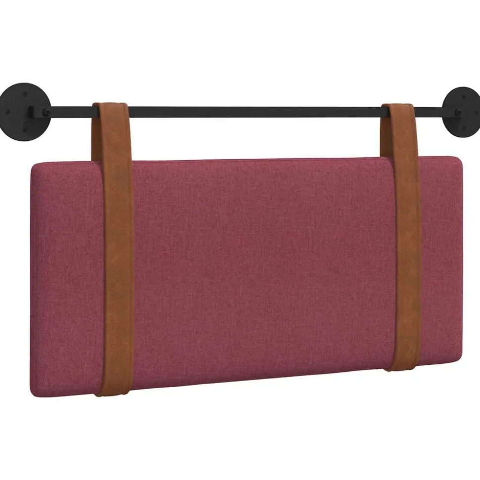 vidaXL Hangend Hoofdeinde Effen Wijnrood 90 x 55 x 5 cm Antiek PU