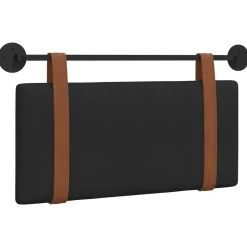 vidaXL Hangend Hoofdeinde Effen Zwart 90 x 55 x 5 cm Antiek PU