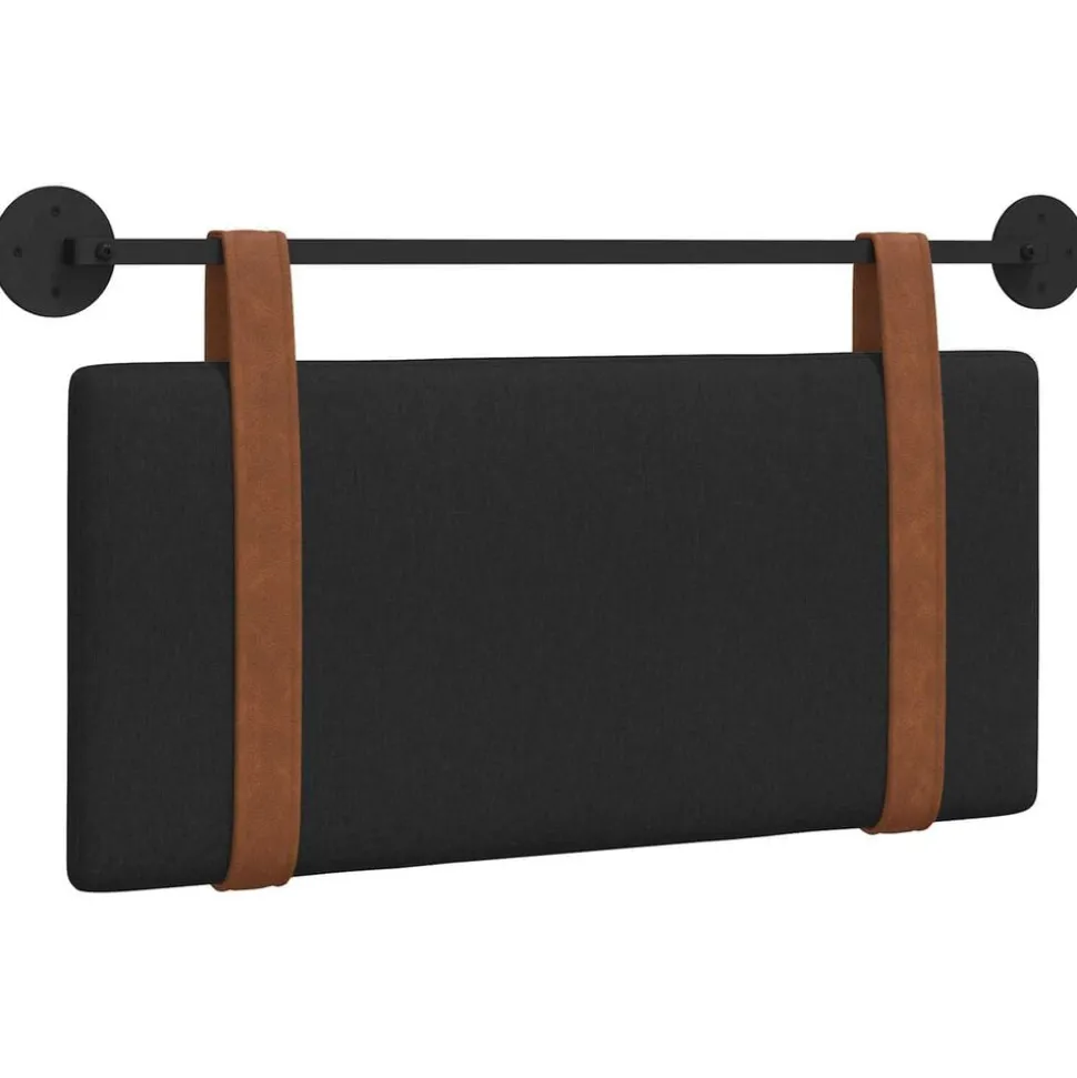 vidaXL Hangend Hoofdeinde Effen Zwart 90 x 55 x 5 cm Antiek PU