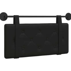 vidaXL Hangend Hoofdeinde Wandgemonteerd Zwart 80 cm Nep Leer