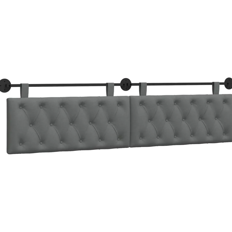 vidaXL Hangend Hoofdeinde Donkergrijs 210 x 55 x 7 cm Stof