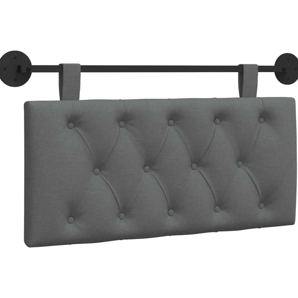 vidaXL Hangend Hoofdeinde Donkergrijs 100 x 55 x 7 cm Stof