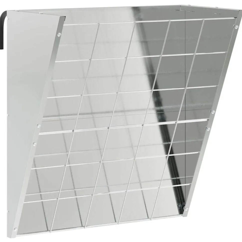 vidaXL Hangend Hooi Feeder Zilver 61 x 33 x 66 cm Gegalvaniseerd staal