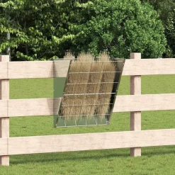 vidaXL Hangend Hooi Feeder Zilver 61 x 33 x 66 cm Gegalvaniseerd staal