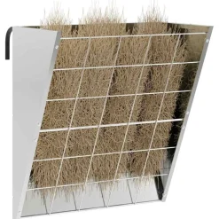 vidaXL Hangend Hooi Feeder Zilver 61 x 33 x 66 cm Gegalvaniseerd staal