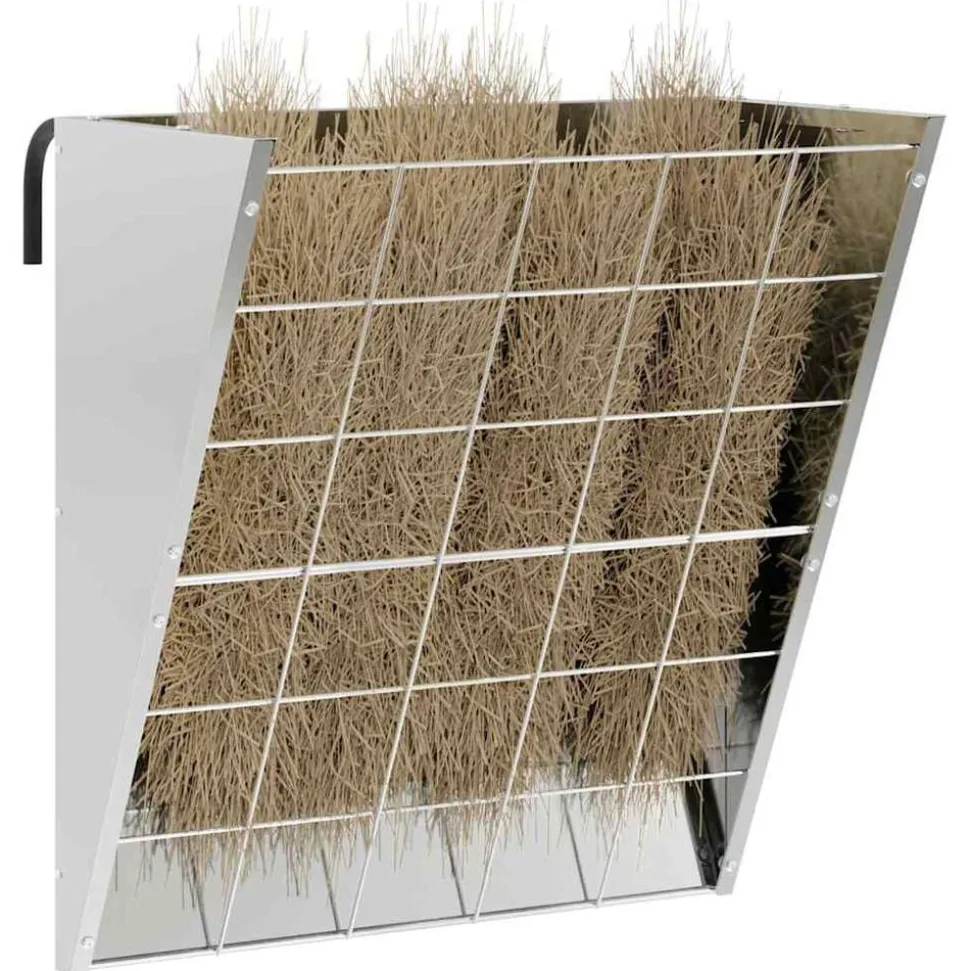 vidaXL Hangend Hooi Feeder Zilver 61 x 33 x 66 cm Gegalvaniseerd staal