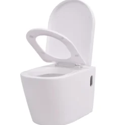 vidaXL Hangend toilet keramiek wit