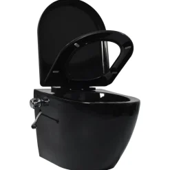 vidaXL Hangend toilet randloos met verborgen stortbak keramiek wit