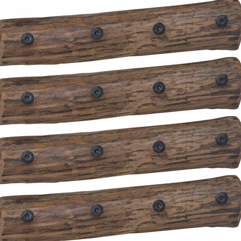 vidaXL Hanger Bruin 50 x 8 x 12 cm Massief Gerecycled Hout