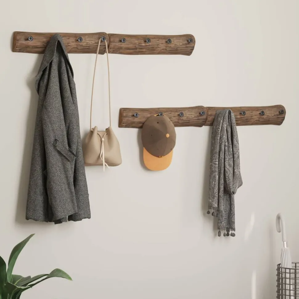 vidaXL Hanger Bruin 50 x 8 x 12 cm Massief Gerecycled Hout