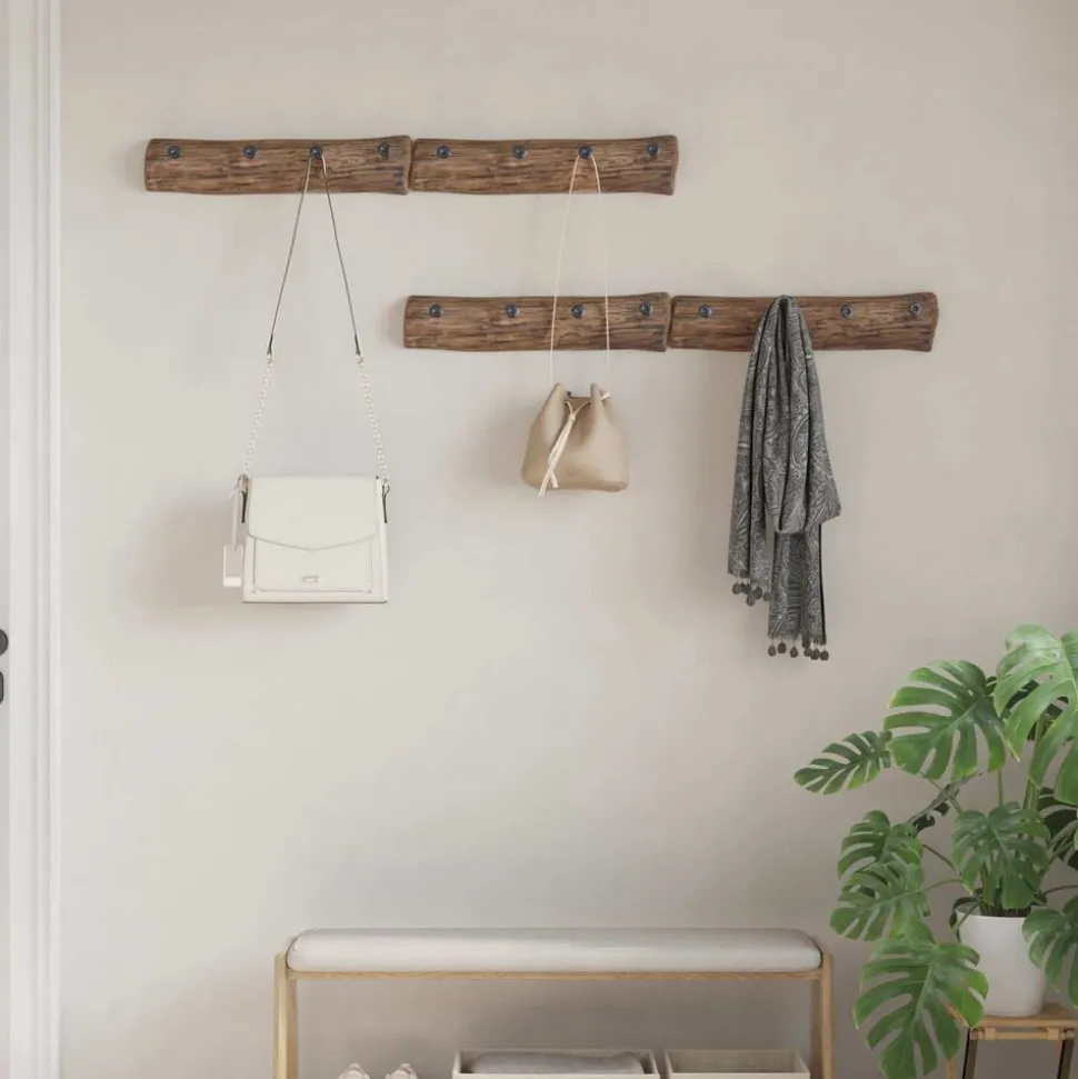 vidaXL Hanger Bruin 50 x 8 x 12 cm Massief Gerecycled Hout