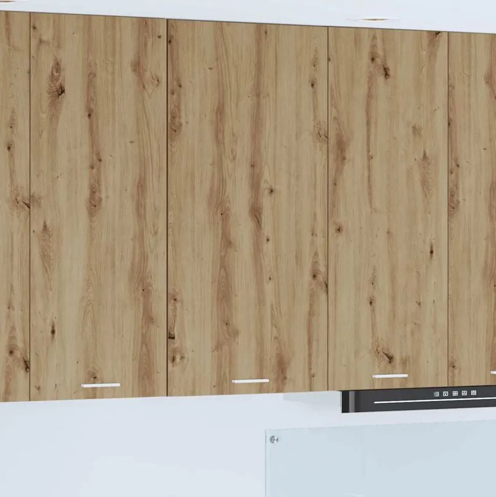 vidaXL Hangkast Ambachtelijke Eik en Wit 50 x 31 x 100 cm Bewerkt hout