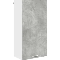 vidaXL Hangkast Beton Grijs en Wit 50 x 31 x 100 cm Bewerkt hout