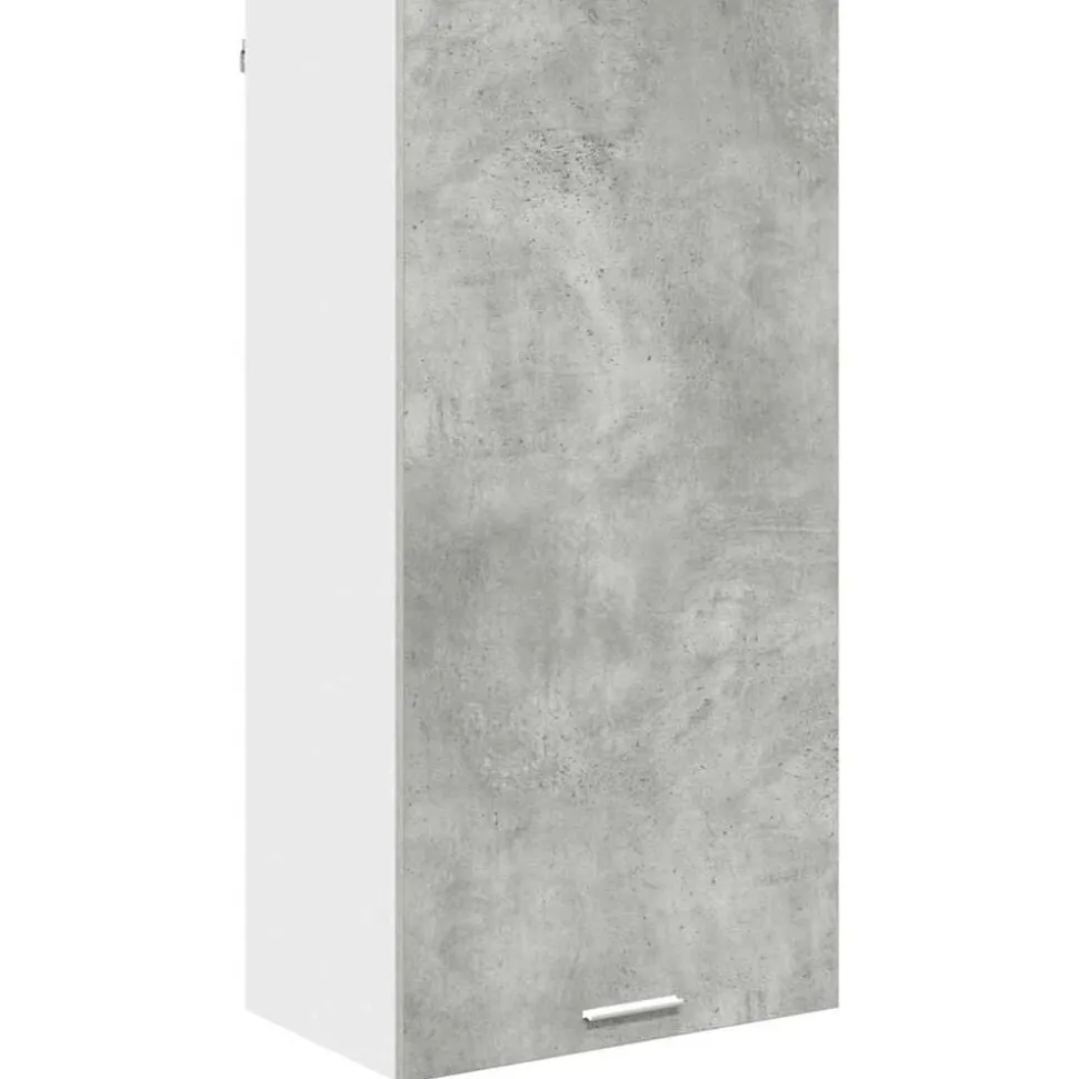 vidaXL Hangkast Beton Grijs en Wit 50 x 31 x 100 cm Bewerkt hout