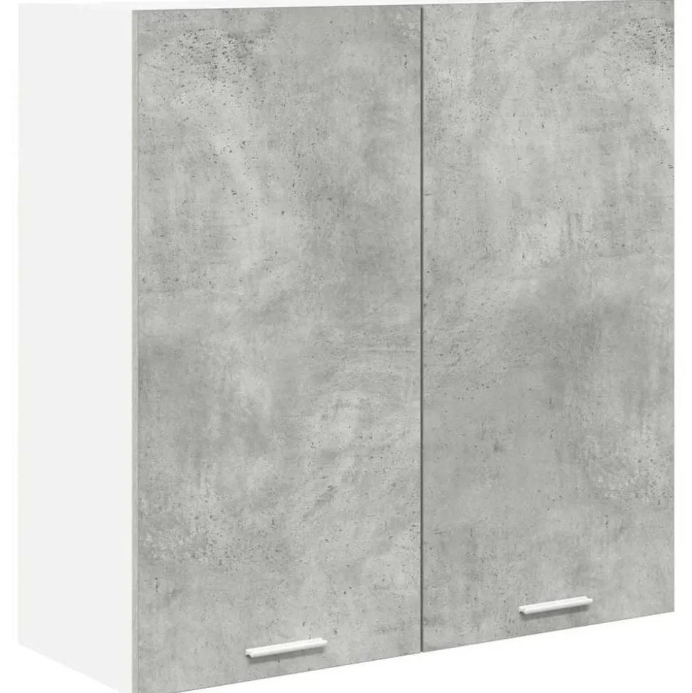vidaXL Hangkast met opslag Beton Grijs 80 x 31 x 80 cm Bewerkt hout