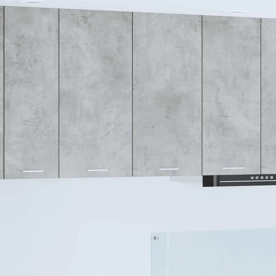 vidaXL Hangkast met opslag Beton Grijs 80 x 31 x 80 cm Bewerkt hout