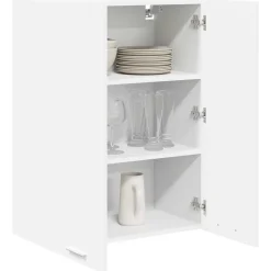 vidaXL Hangkast met opslag Wit 60 x 31 x 80 cm Bewerkt hout