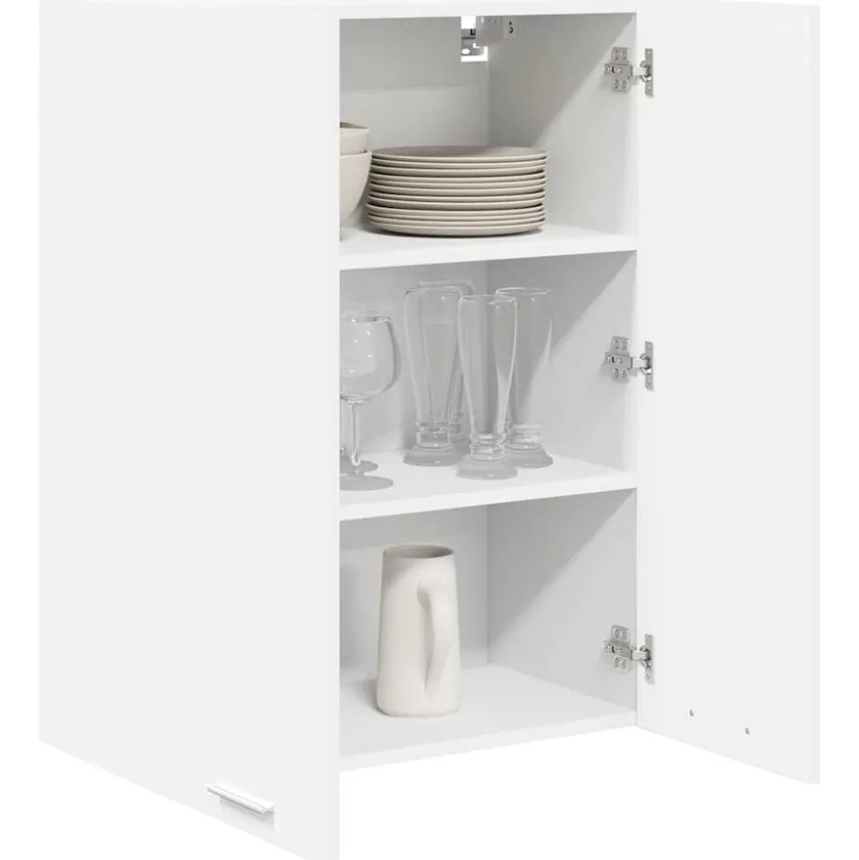 vidaXL Hangkast met opslag Wit 60 x 31 x 80 cm Bewerkt hout