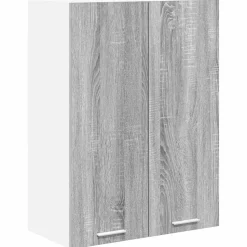 vidaXL Hangkast met opslag Grijs Sonoma 60 x 31 x 80 cm Bewerkt hout