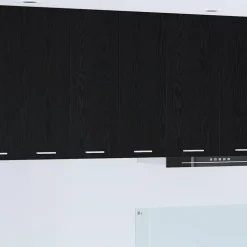 vidaXL Hangkast met opslag Zwart Eiken 60 x 31 x 80 cm Bewerkt hout