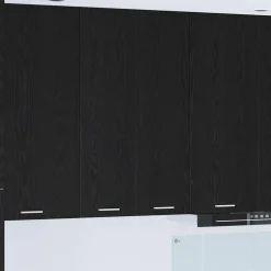 vidaXL Hangkast met opslag Zwart Eiken 60 x 31 x 100 cm Bewerkt hout