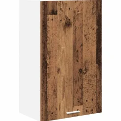 vidaXL Hangkast Oude Hout en Wit 50 x 31 x 80 cm Bewerkt hout