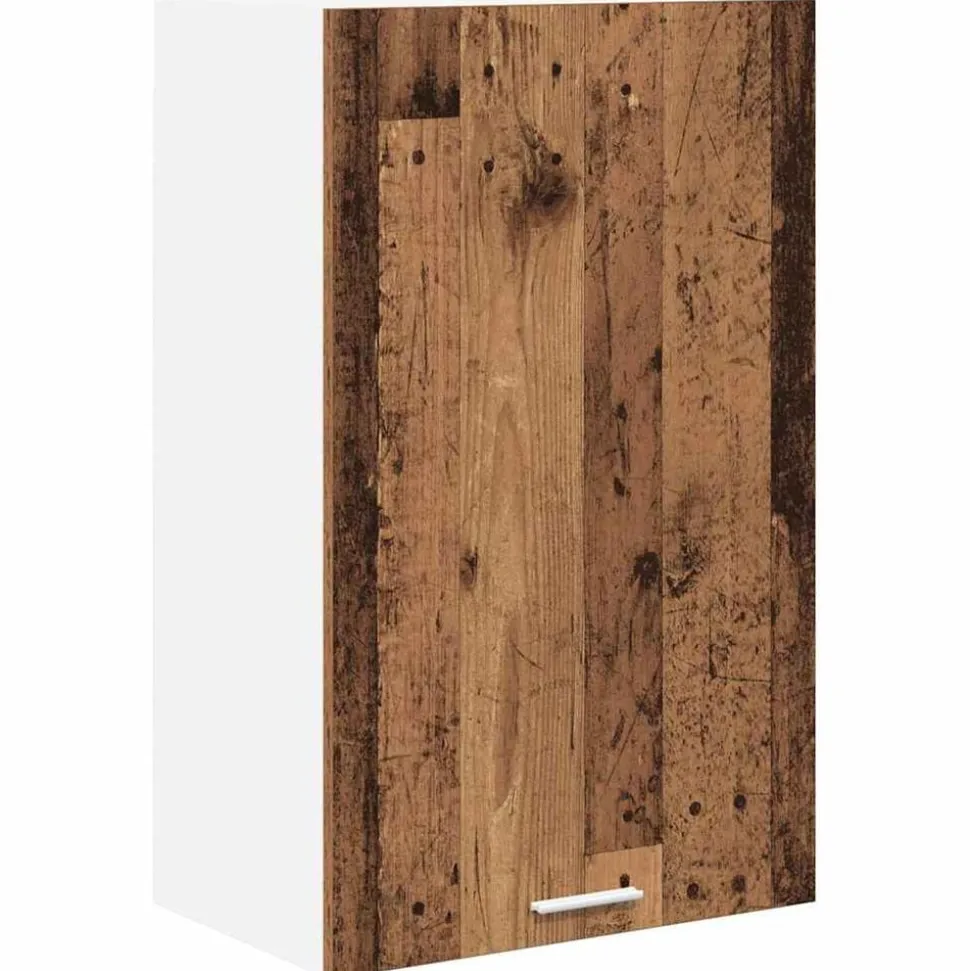 vidaXL Hangkast Oude Hout en Wit 50 x 31 x 80 cm Bewerkt hout