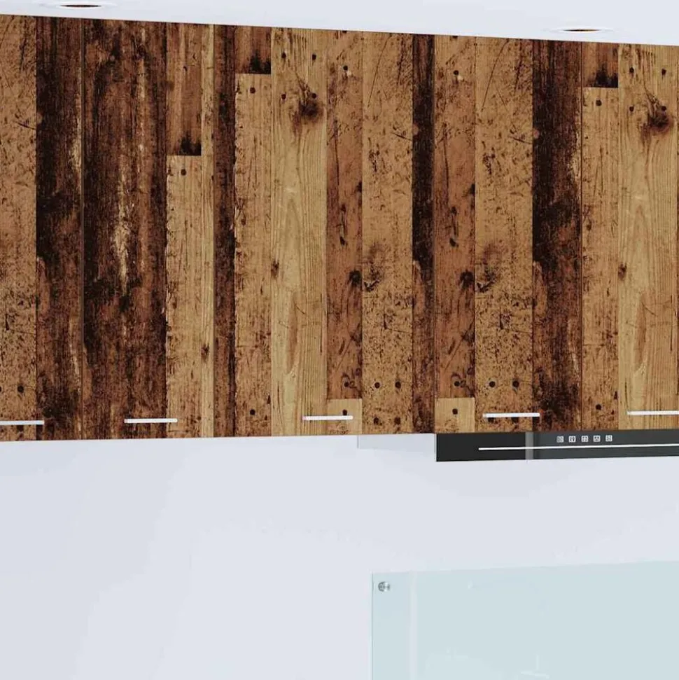 vidaXL Hangkast Oude Hout en Wit 50 x 31 x 80 cm Bewerkt hout