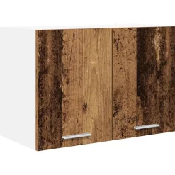 vidaXL Hangkast Oude Hout en Wit 60 x 31 x 40 cm Bewerkt hout
