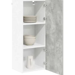 vidaXL Hangkast Riga Beton Grijs 40 x 31 x 100 cm Bewerkt hout