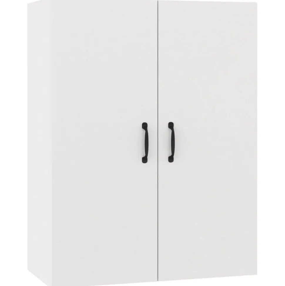 vidaXL Hangkast 69,5x34x90 cm bewerkt hout wit