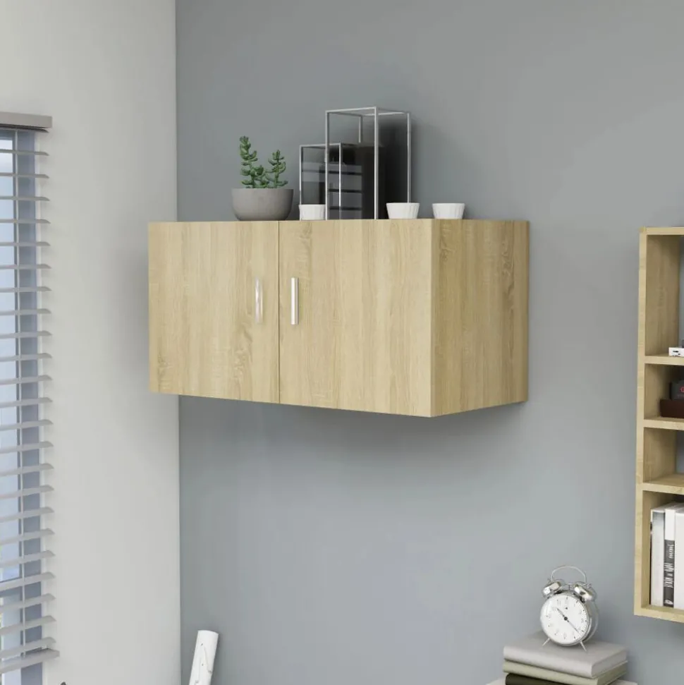 vidaXL Hangkast 80x39x40 cm bewerkt hout sonoma eikenkleurig
