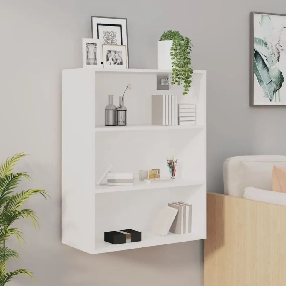 vidaXL Hangkast 69,5x32,5x90 cm wit