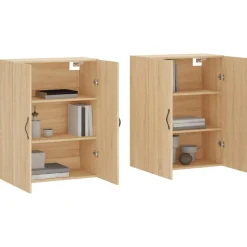 vidaXL Hangkasten 2 st bewerkt hout sonoma eikenkleurig