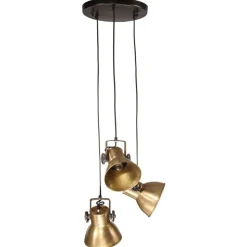 vidaXL Hanglamp 25 W E27 30x30x100 cm antiek messingkleurig