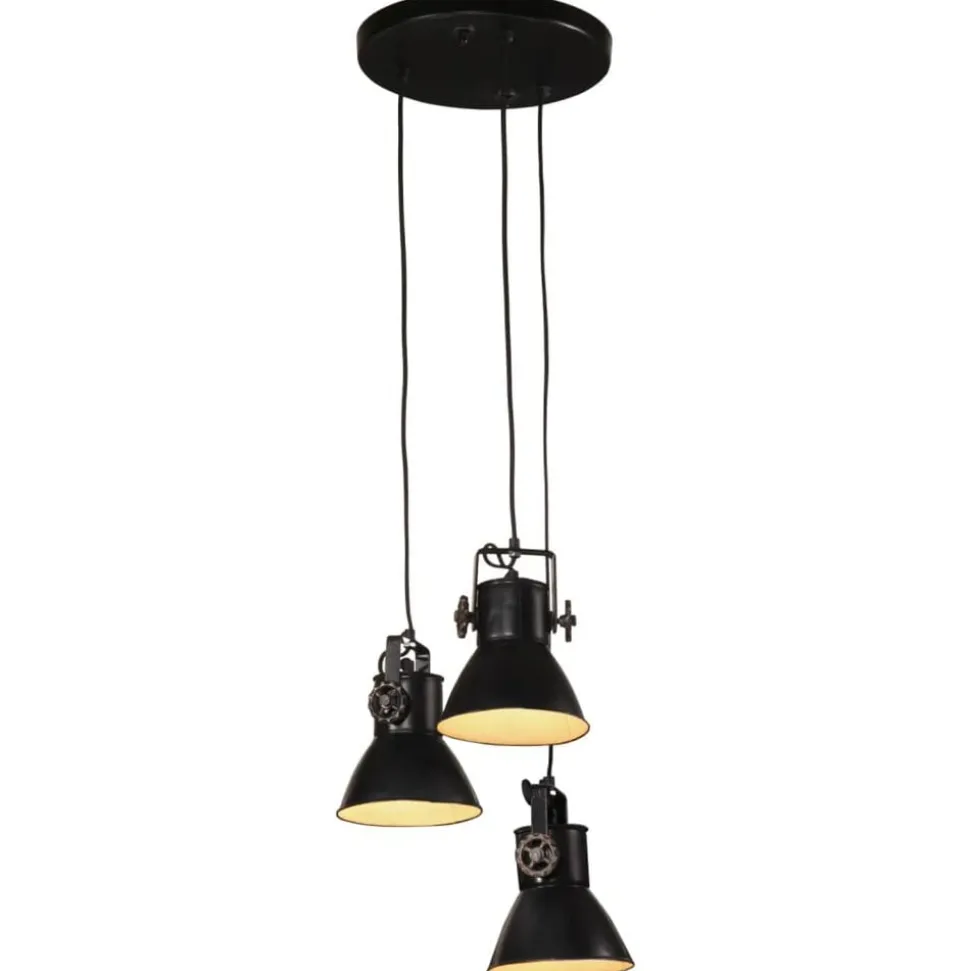 vidaXL Hanglamp 25 W E27 30x30x100 cm zwart