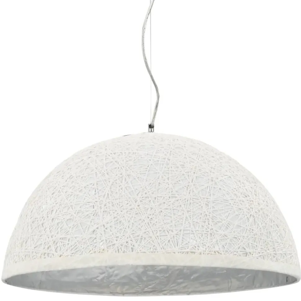 vidaXL Hanglamp E27 Ø50 cm wit en zilver